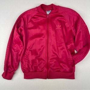 Vintage 80s Adidas Track Jacket Hot Pink Size Medium USA